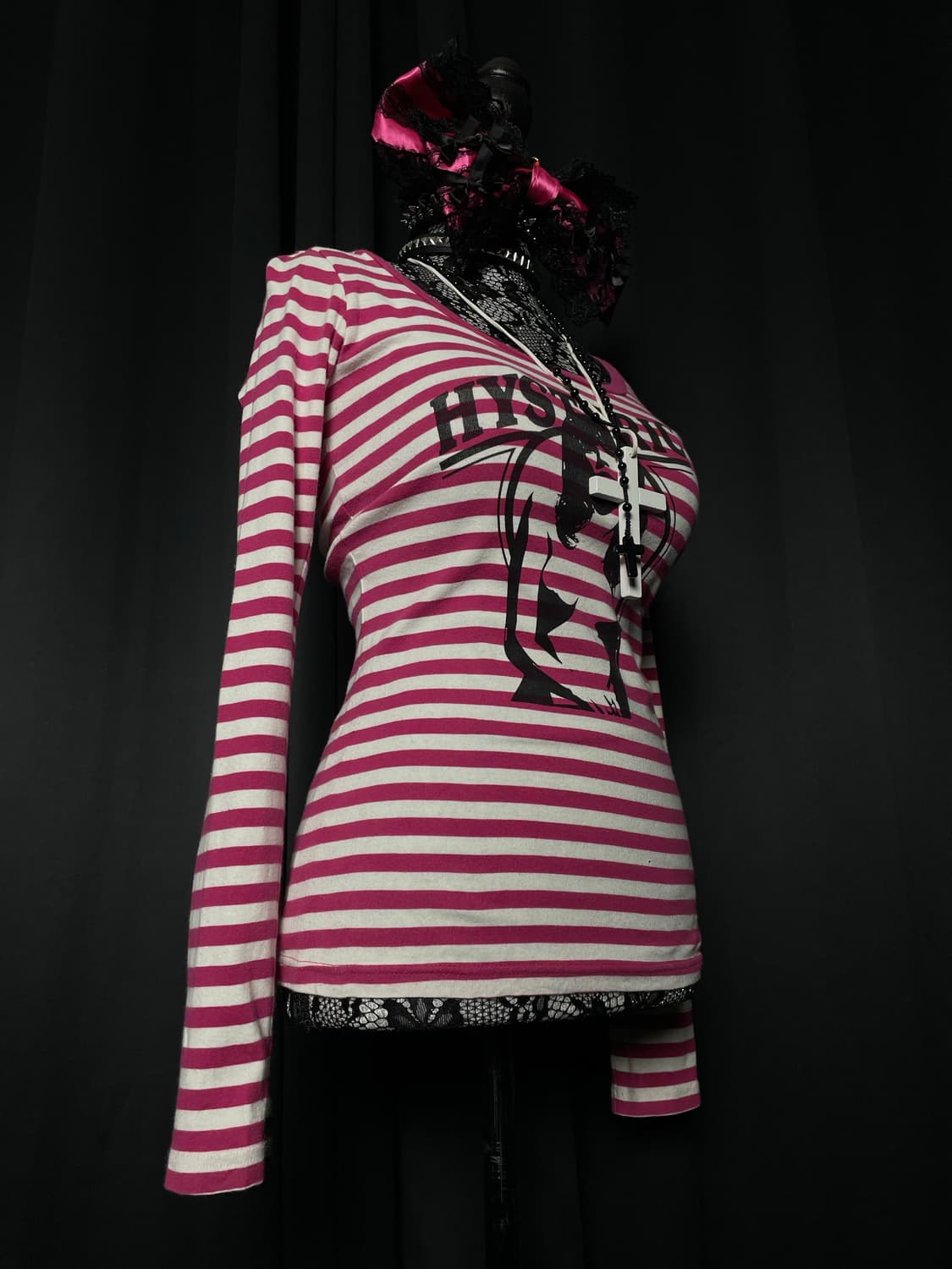 HISTERIC GLAMOUR 히스테릭 글래머 펑크 핑크 롱슬리브 상품이미지3