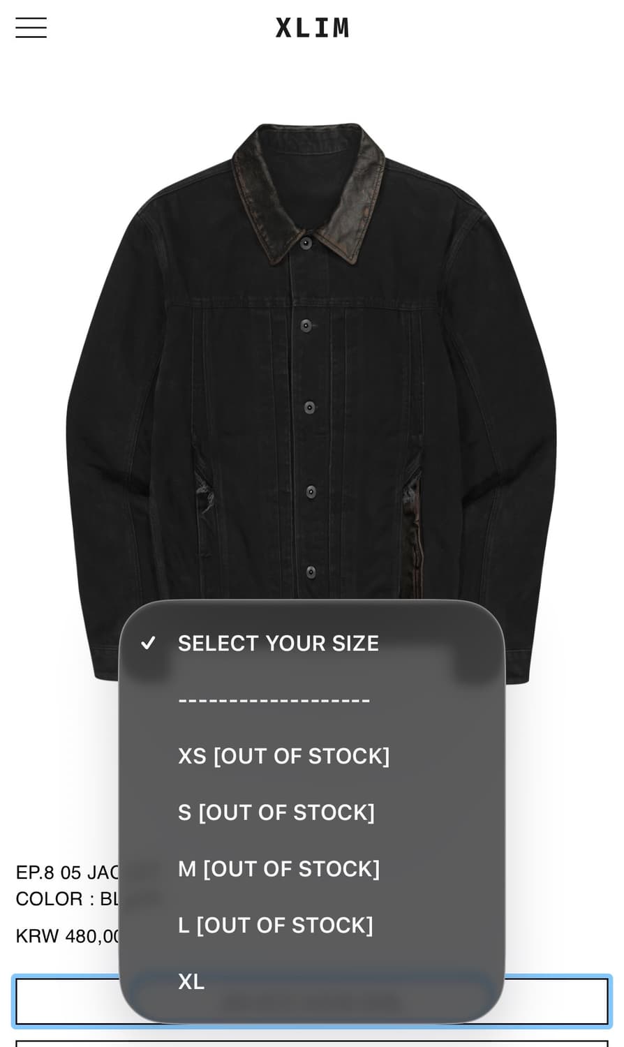 xlim 엑슬림 ep.8 05 JACKET 상품이미지1
