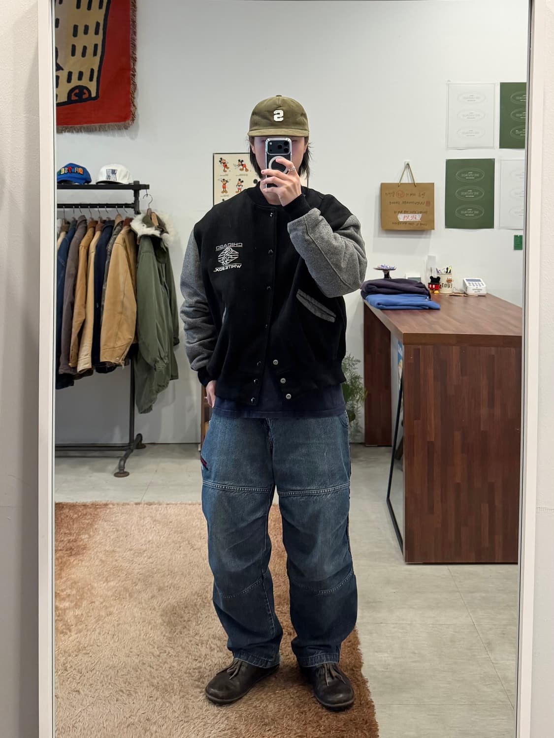 90s Delong MLB 화이트 삭스 울 바시티 자켓 (USA) 상품이미지2