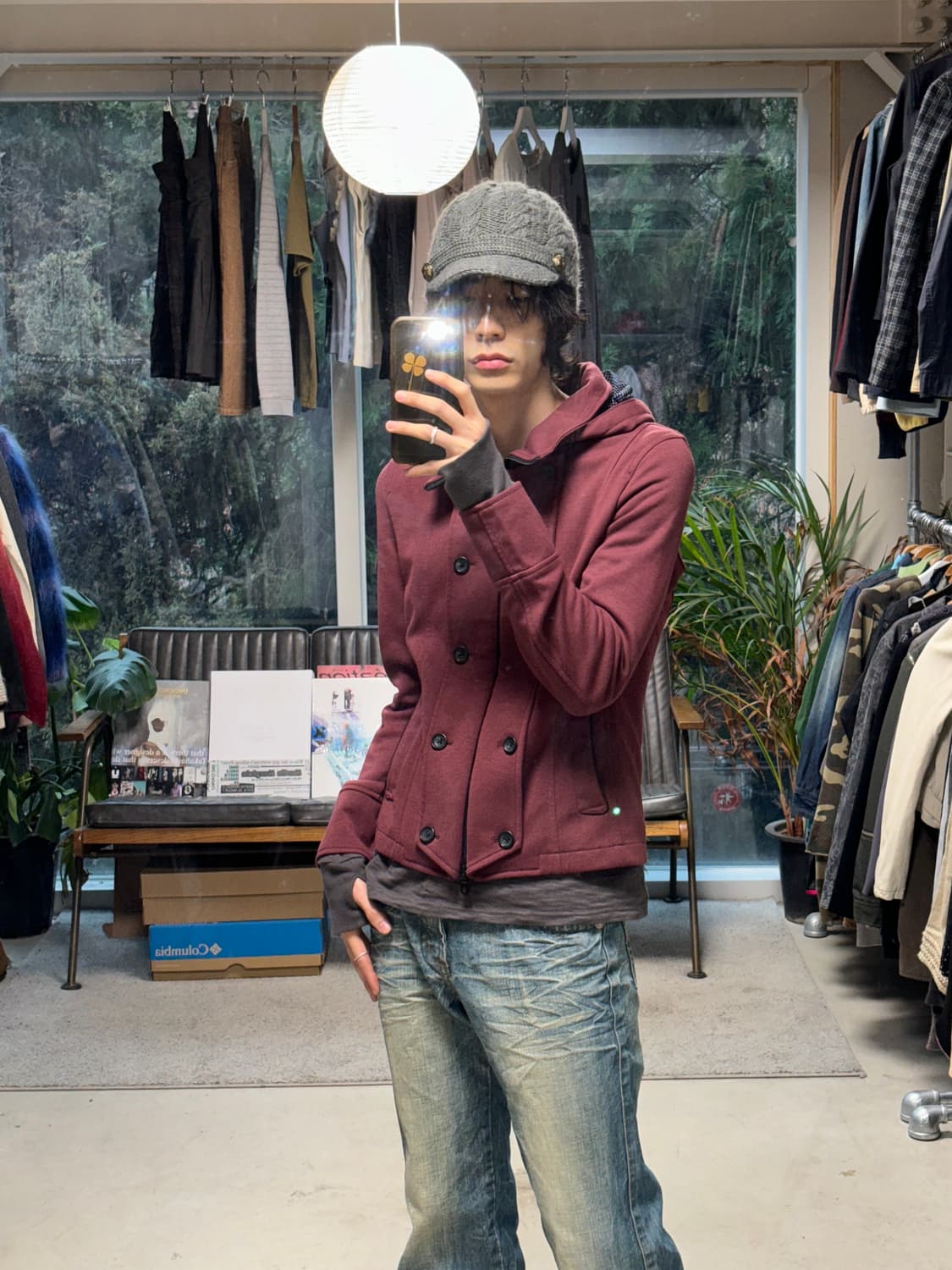 Hideaways 버건디 나폴레옹 후드자켓 상품이미지5