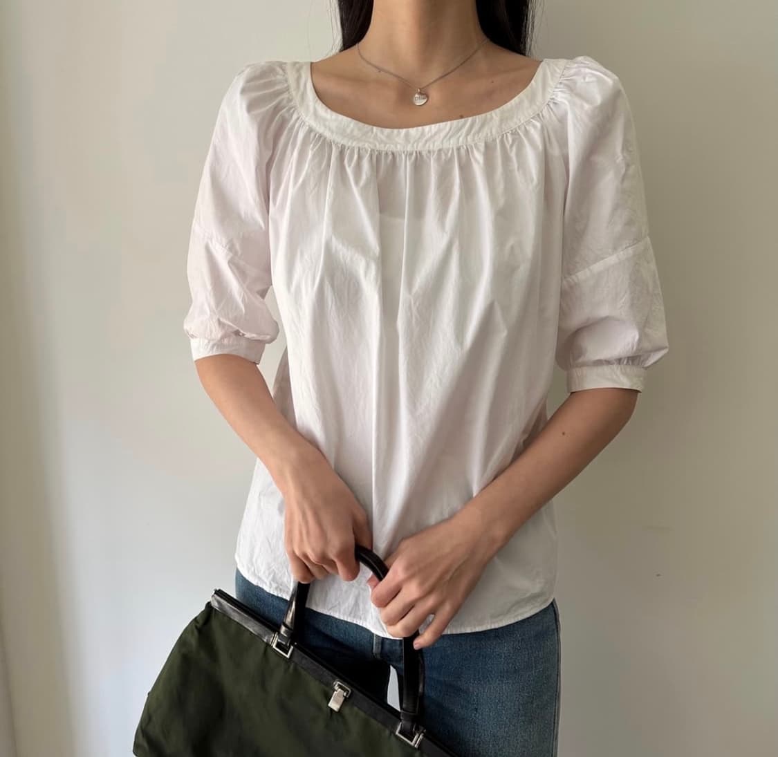 미우미우 miu miu 디테일 블라우스 상품이미지1
