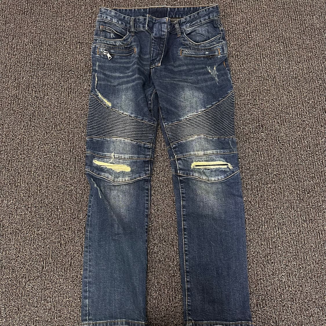 발망 워싱 바이커 데님 청바지 팬츠 32인치 상품이미지1