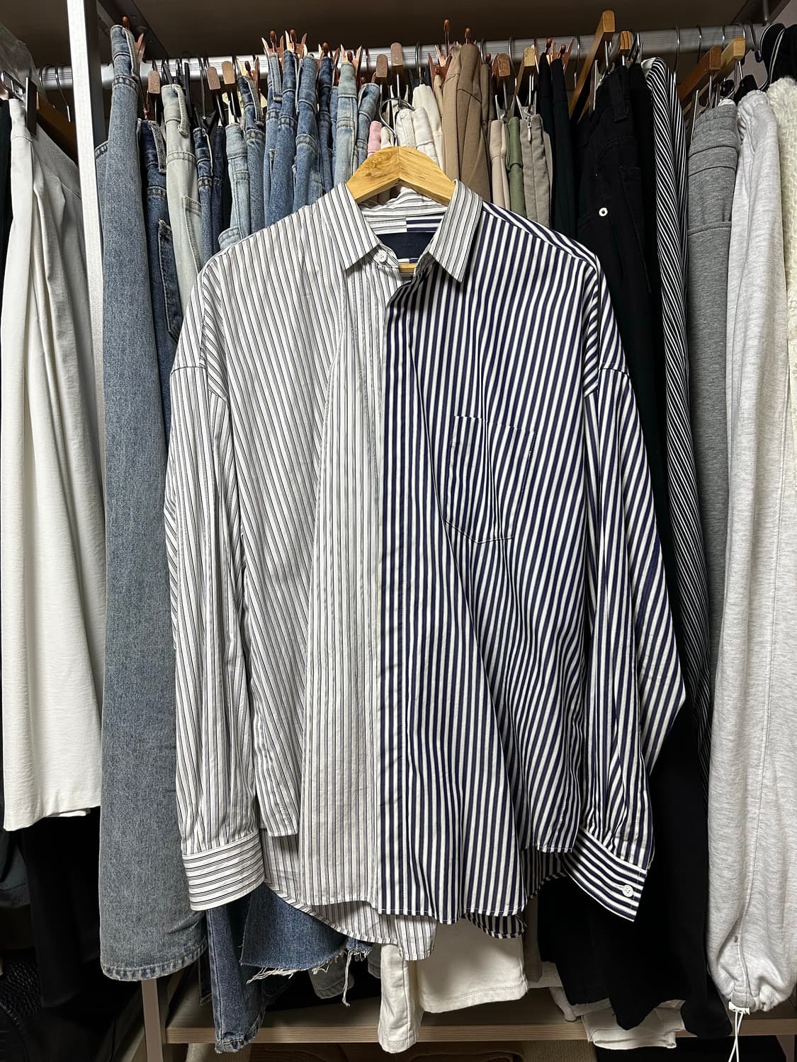 준지 스트라이프 셔츠 46 판매합니다 상품이미지2