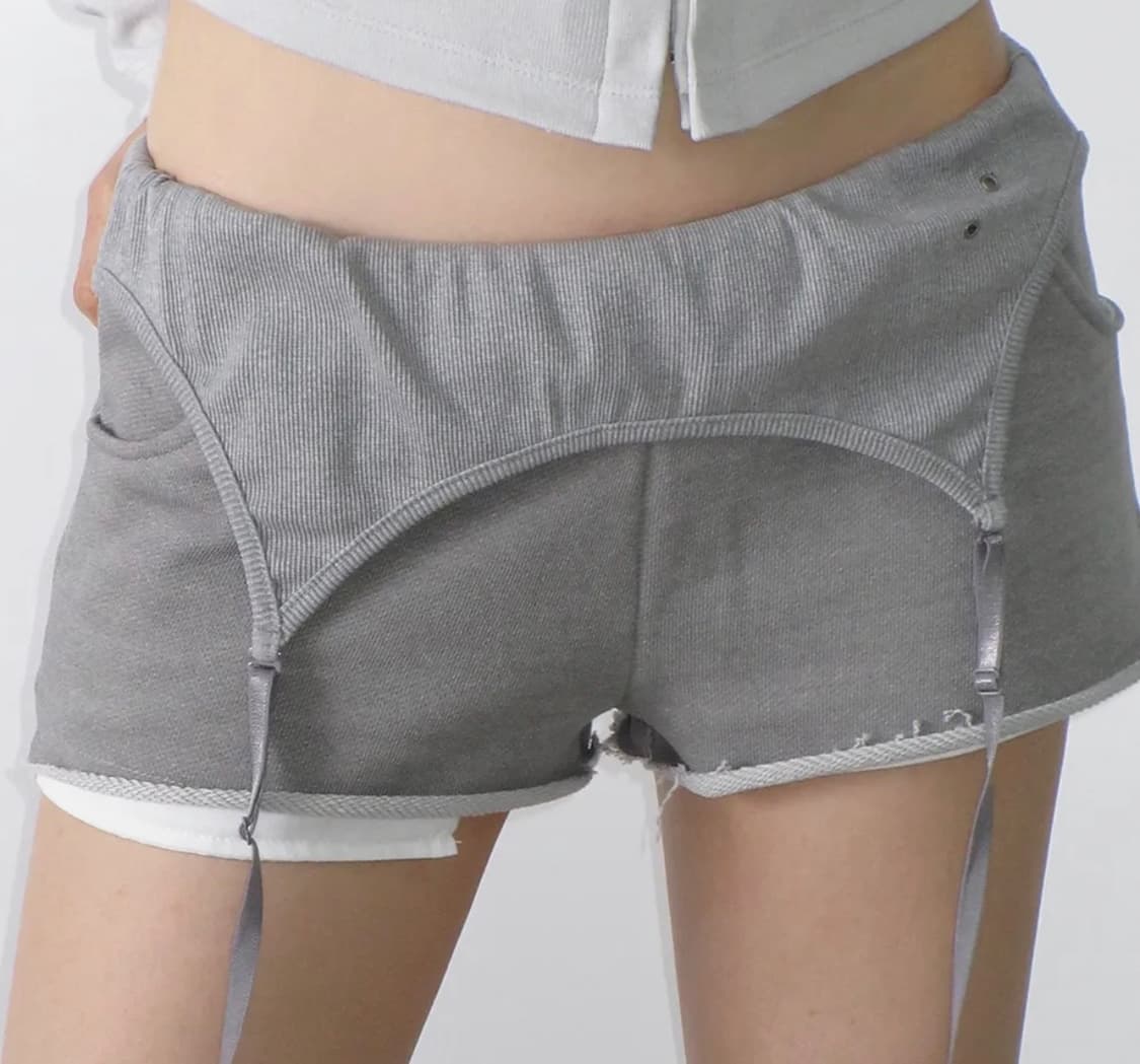 41PRAY Layered Shorts / Grey 사일프레이 레이어드  상품이미지3