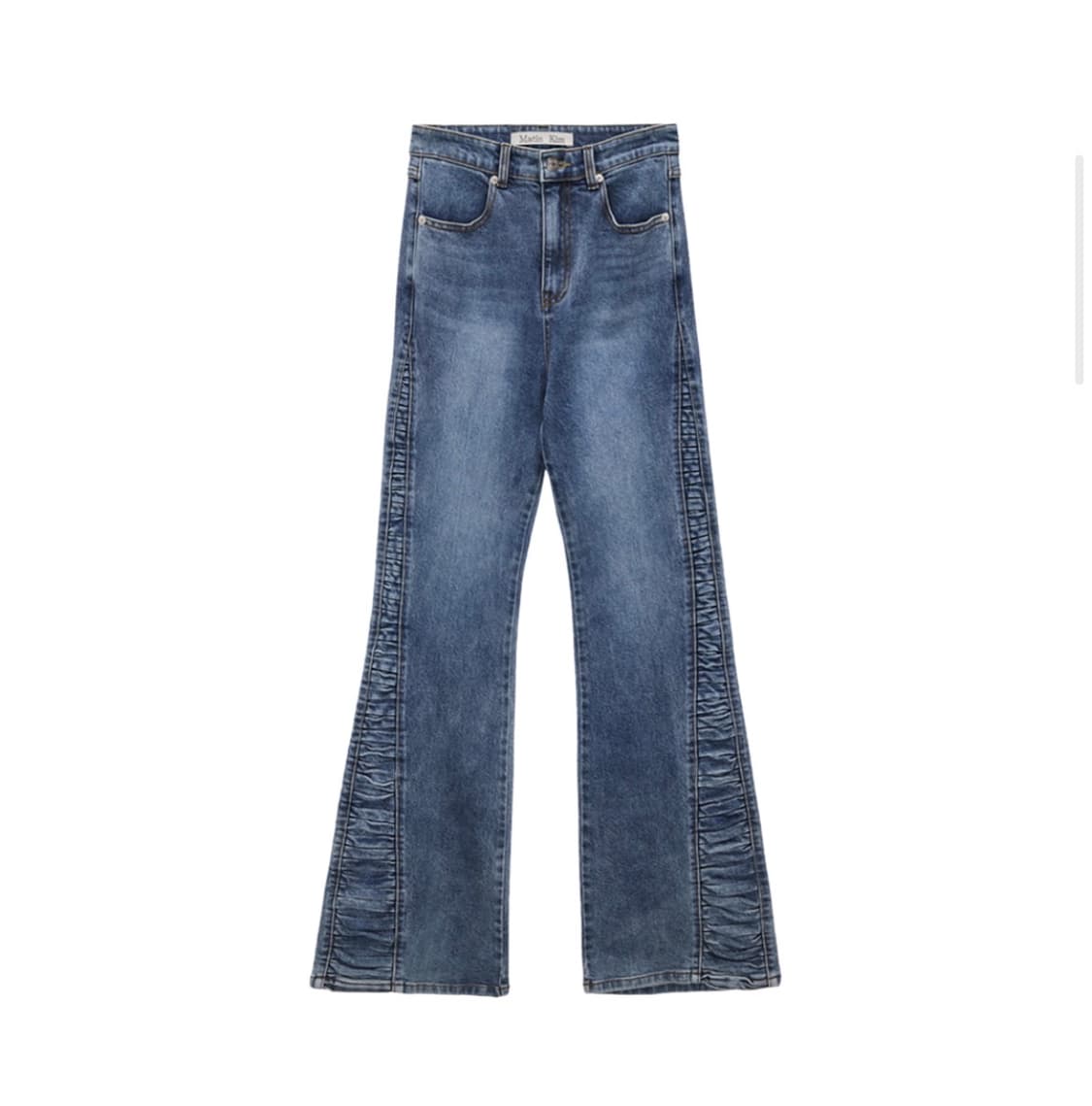 마뗑킴 셔링 부츠컷 데님 블루 M 상품이미지1