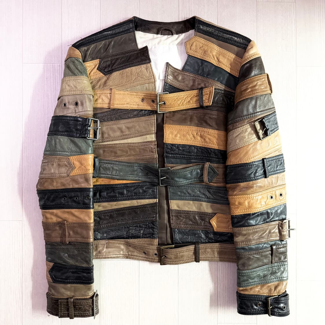 메종 마틴 마르지엘라 X H&M 2012 F/W 벨트 레더 자켓 상품이미지1