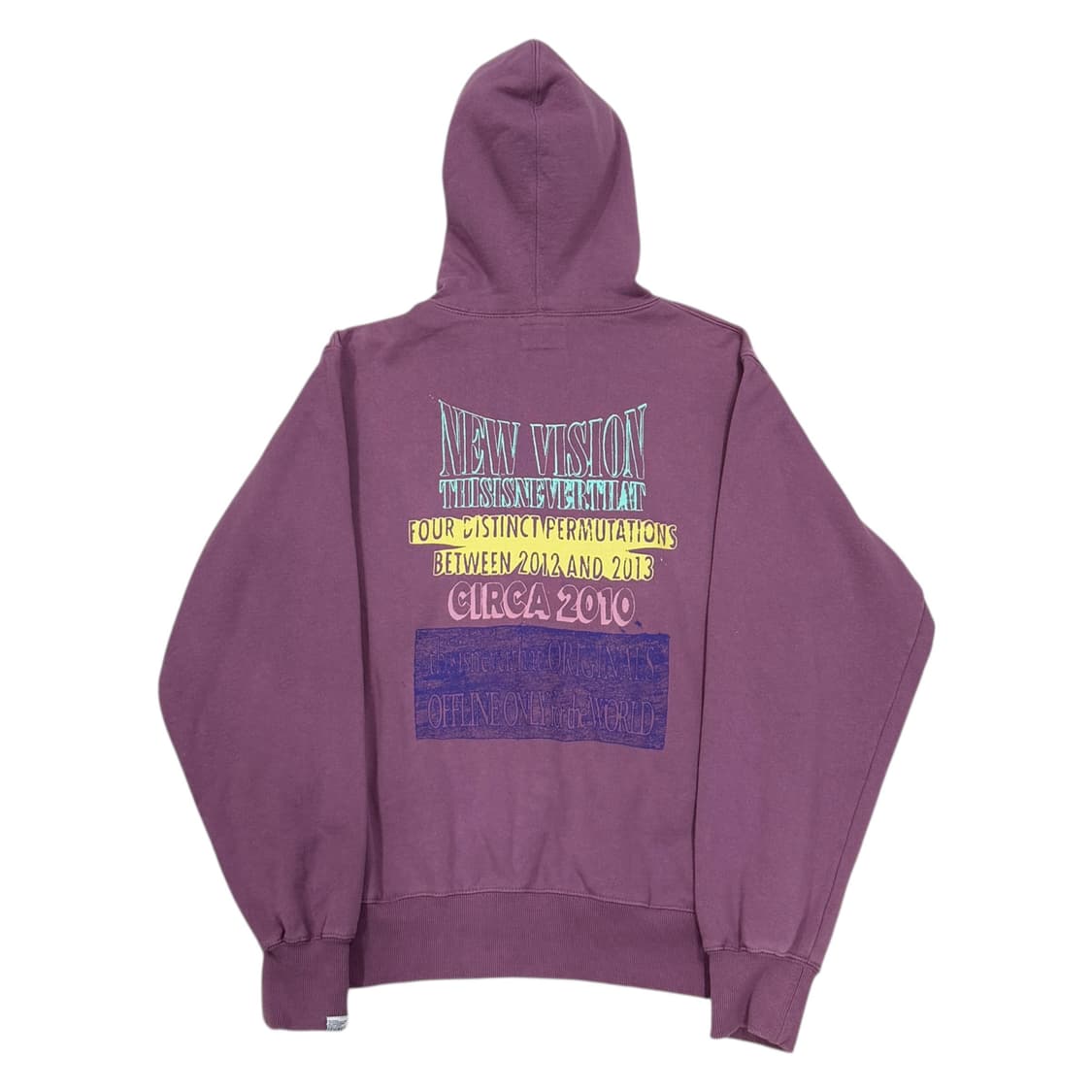 디스이즈네버댓 프린팅 퍼플 기모 스웻 후드티 S 상품이미지3