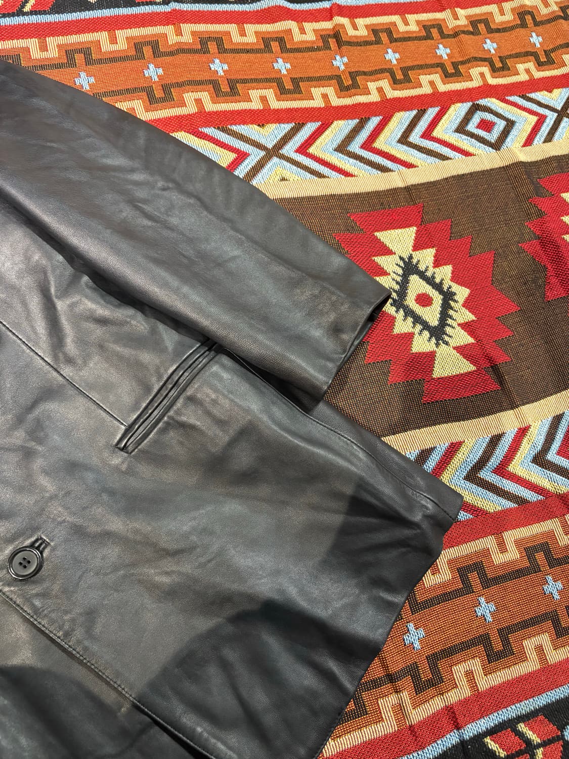 빈티지 양가죽100% 블레이저 레더자켓 상품이미지6