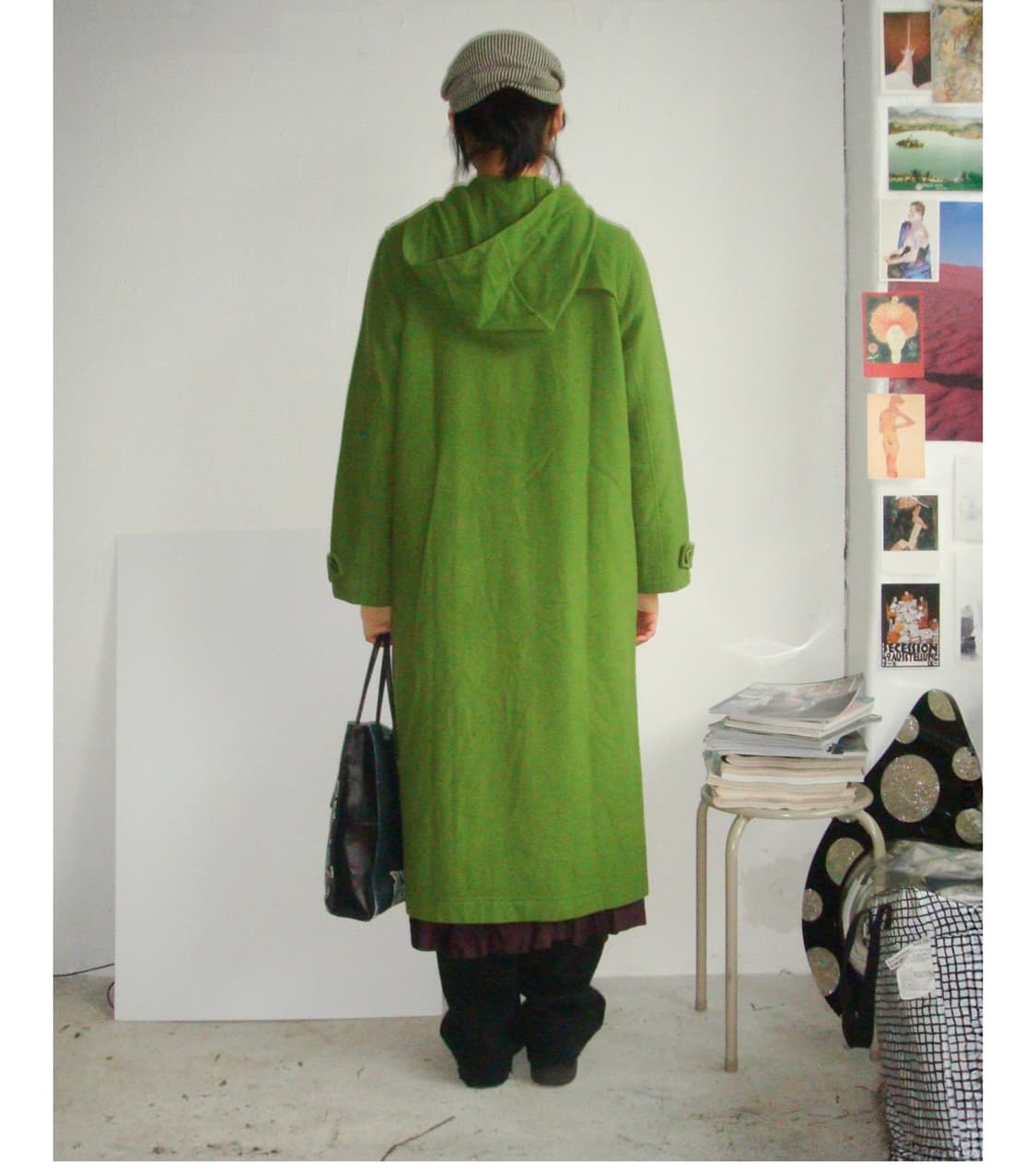 Vintage duffle coat green 상품이미지3