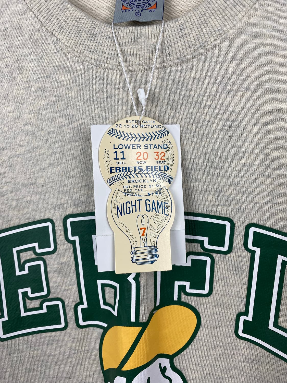 새상품 이벳필드 오트밀 맨투맨 스웻셔츠M 상품이미지3