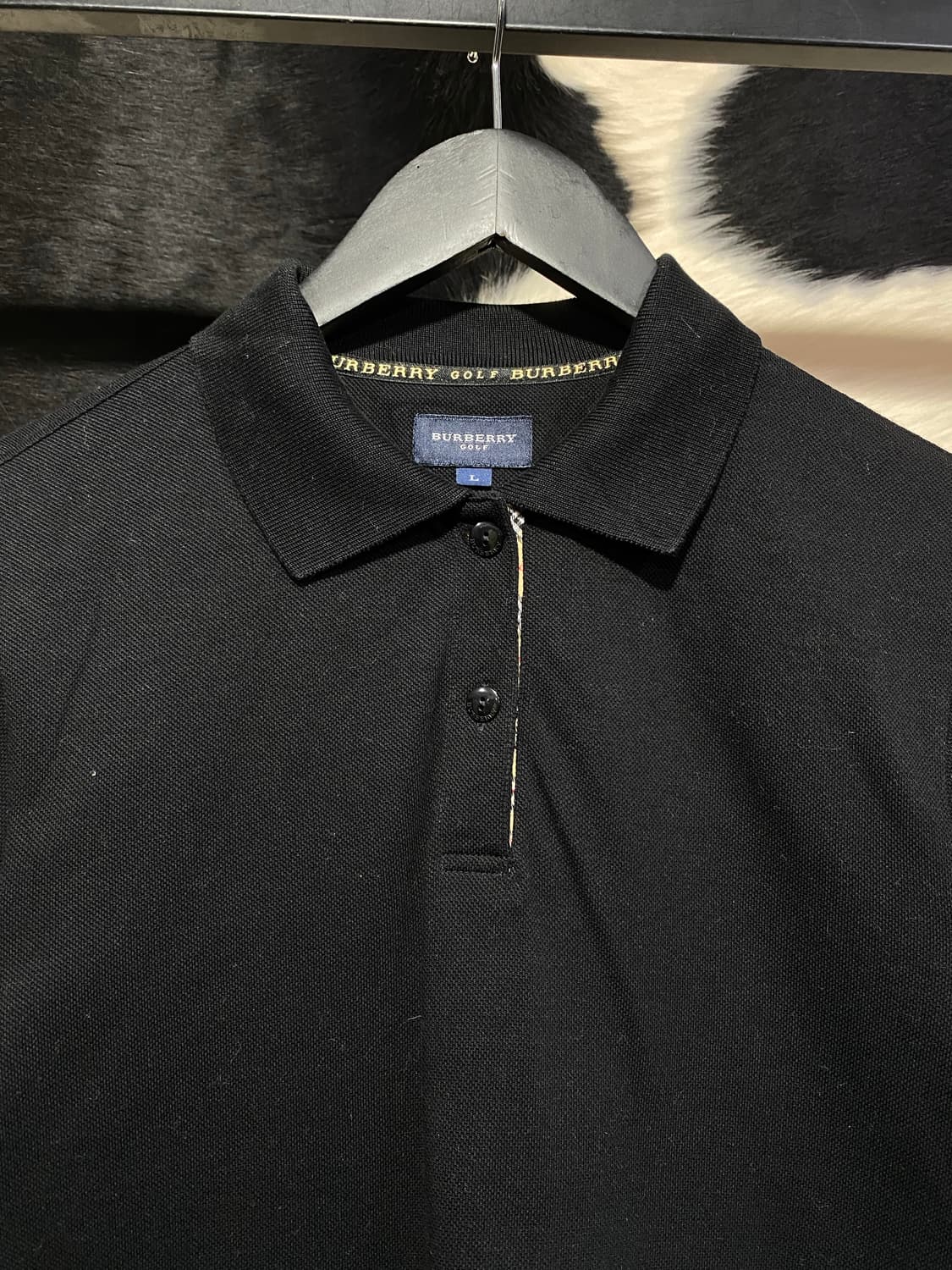 Burberry golf 체크라인 디테일 반팔티셔츠 상품이미지3