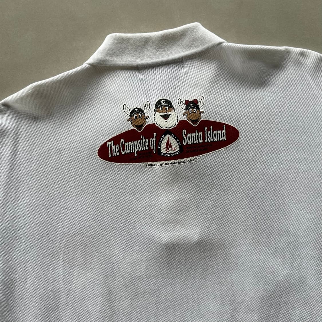 [S]캡틴 산타 프린팅 화이트 반팔 티셔츠 상품이미지7