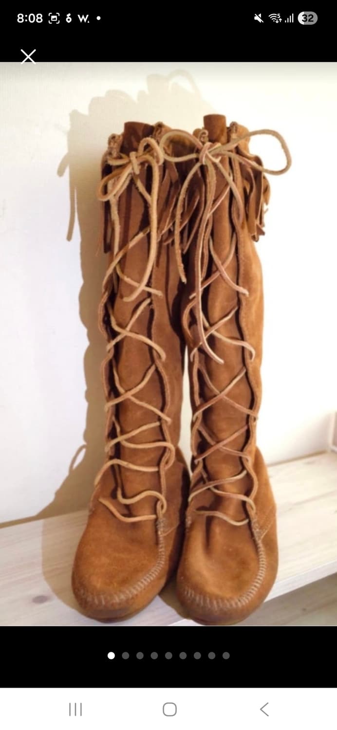 (마지막특가) 미네통카 롱부츠 7(240) 새상품 상품이미지3