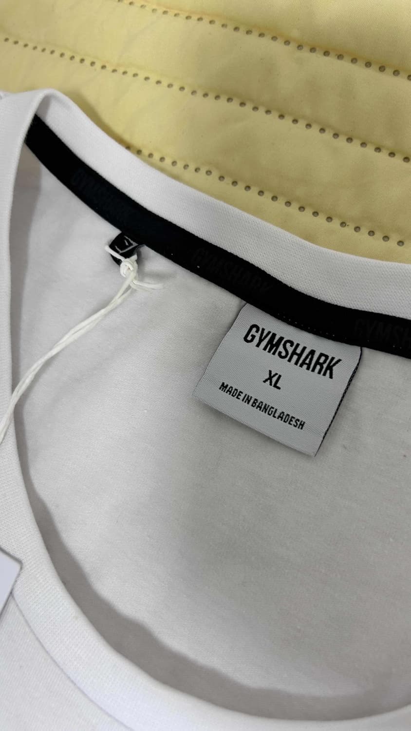 (초창기) 짐샤크 레거시 드랍 암 탱크탑 XL 화이트 상품이미지6