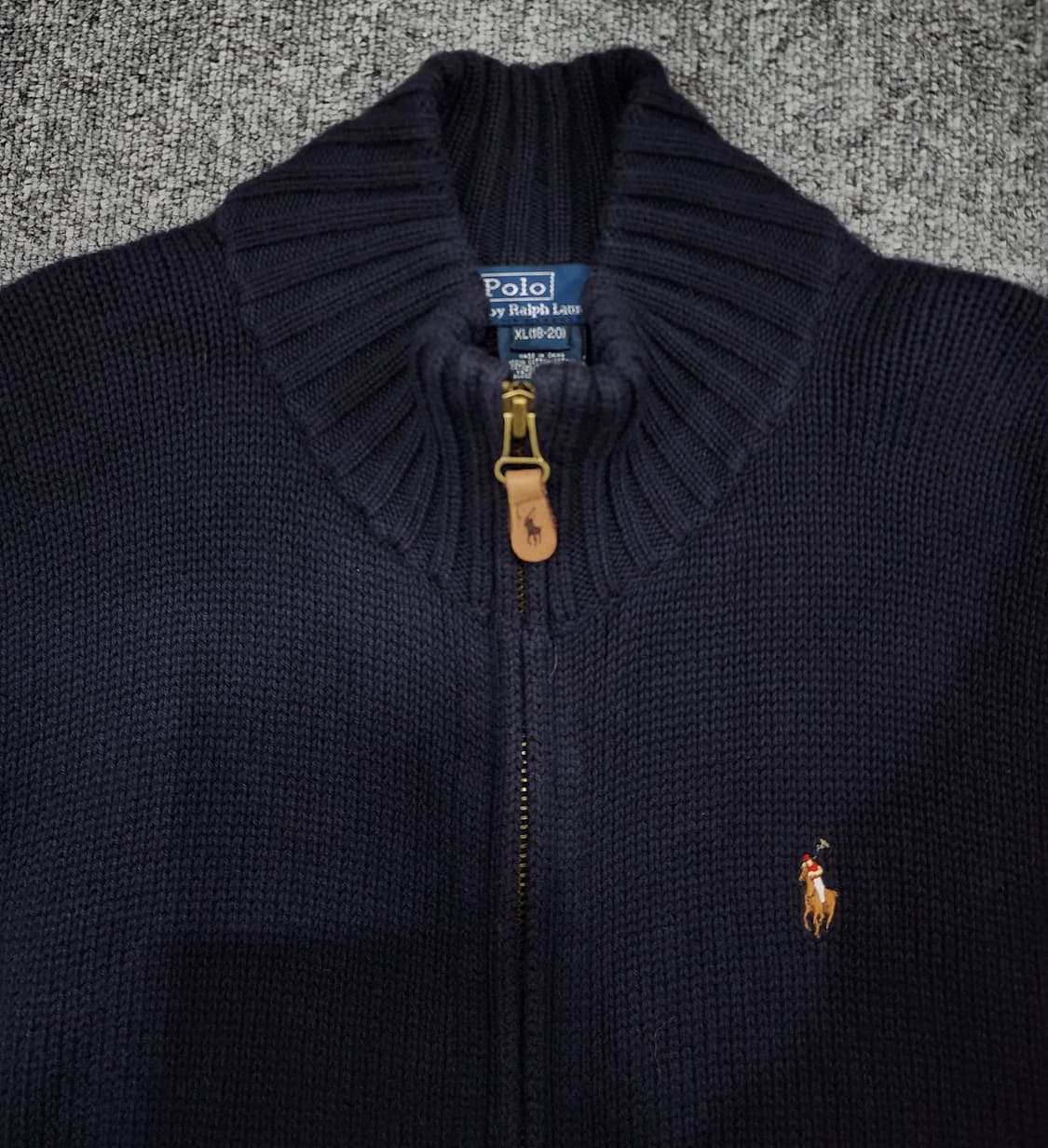 폴로 랄프로렌 니트 집업 네이비 XL 상품이미지4