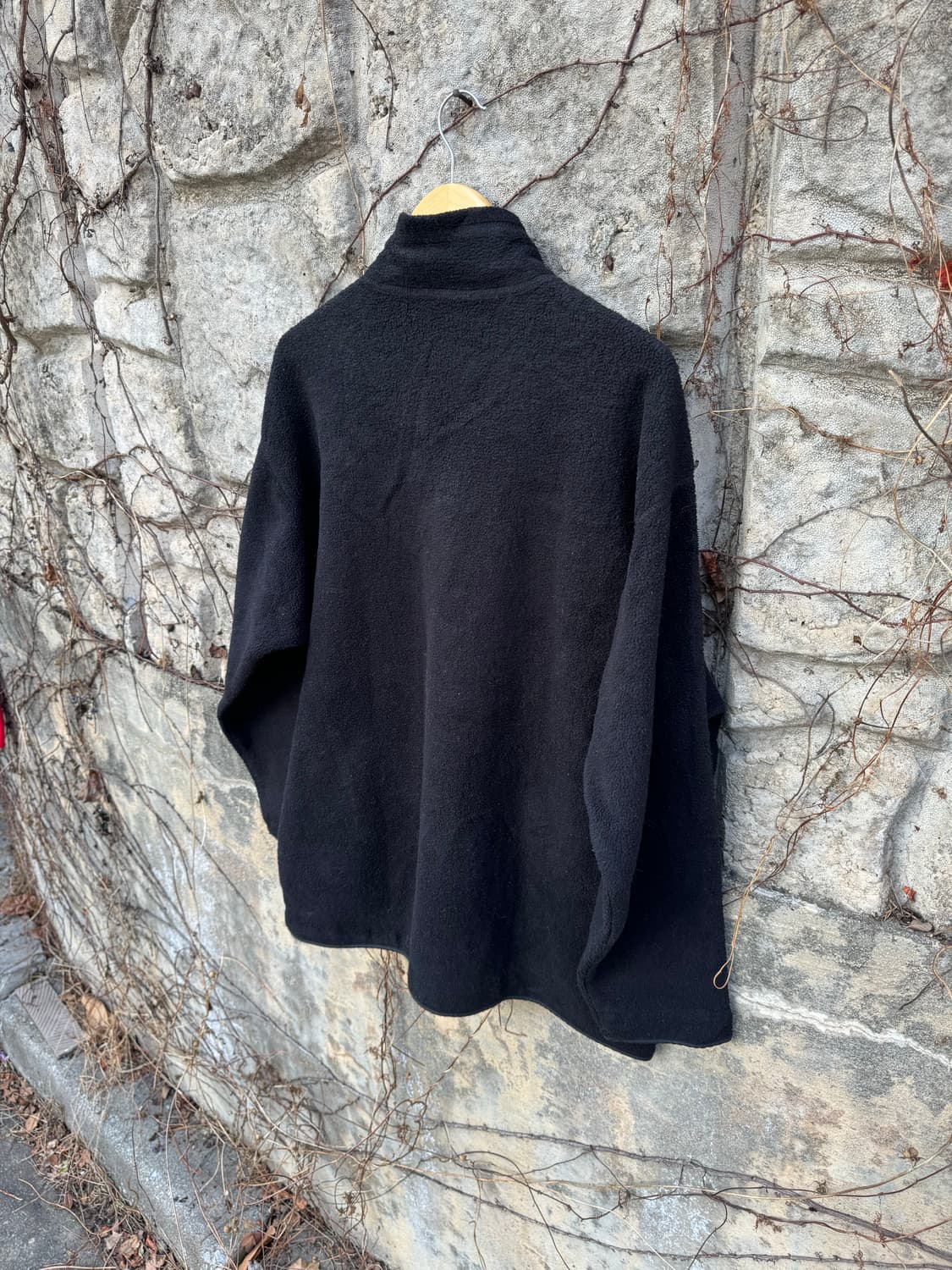 90s 파타고니아 usa 신칠라 플리스 후리스 스냅티 오버핏 블랙 상품이미지4