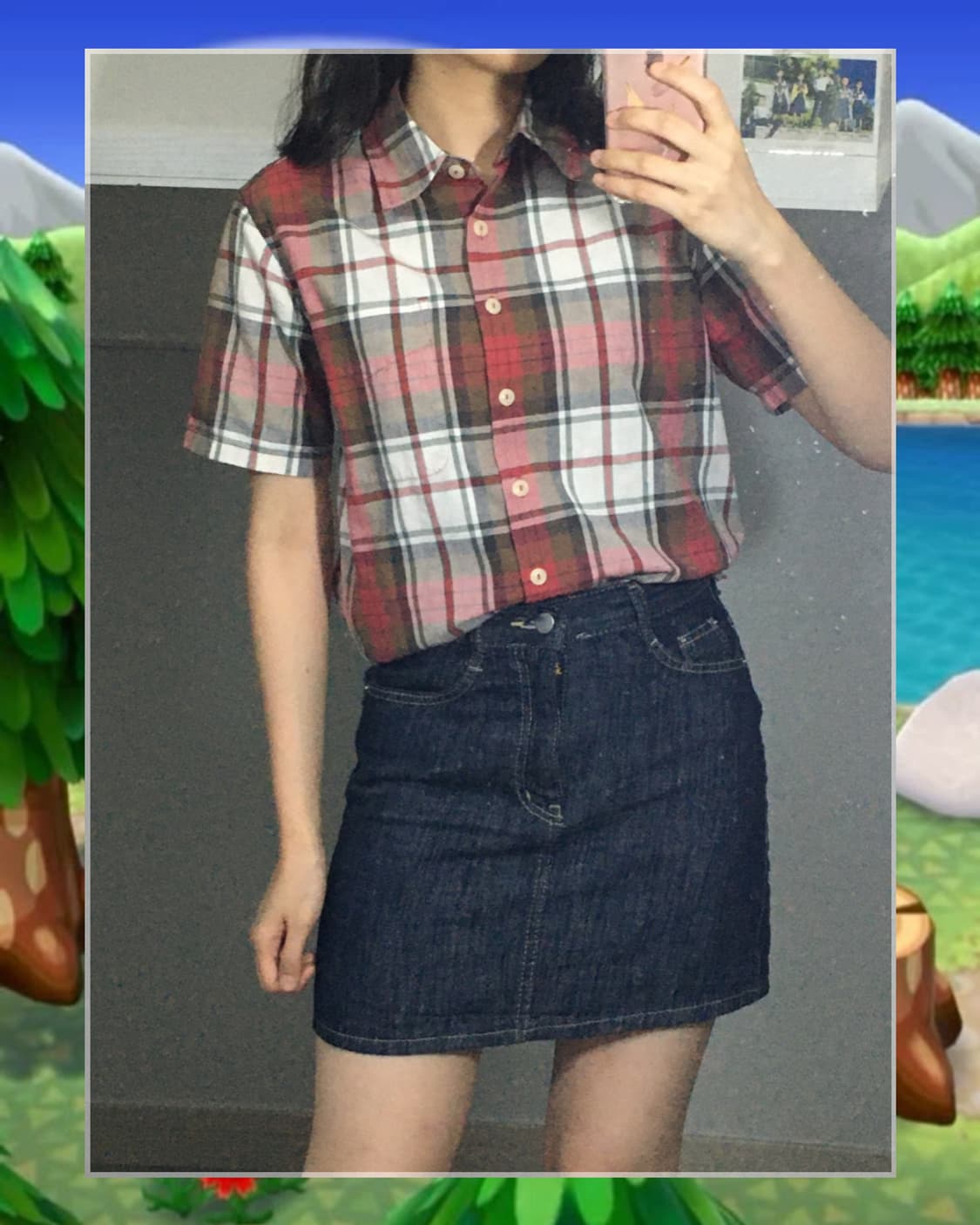 너드소녀📚 체크 반팔 셔츠  상품이미지4