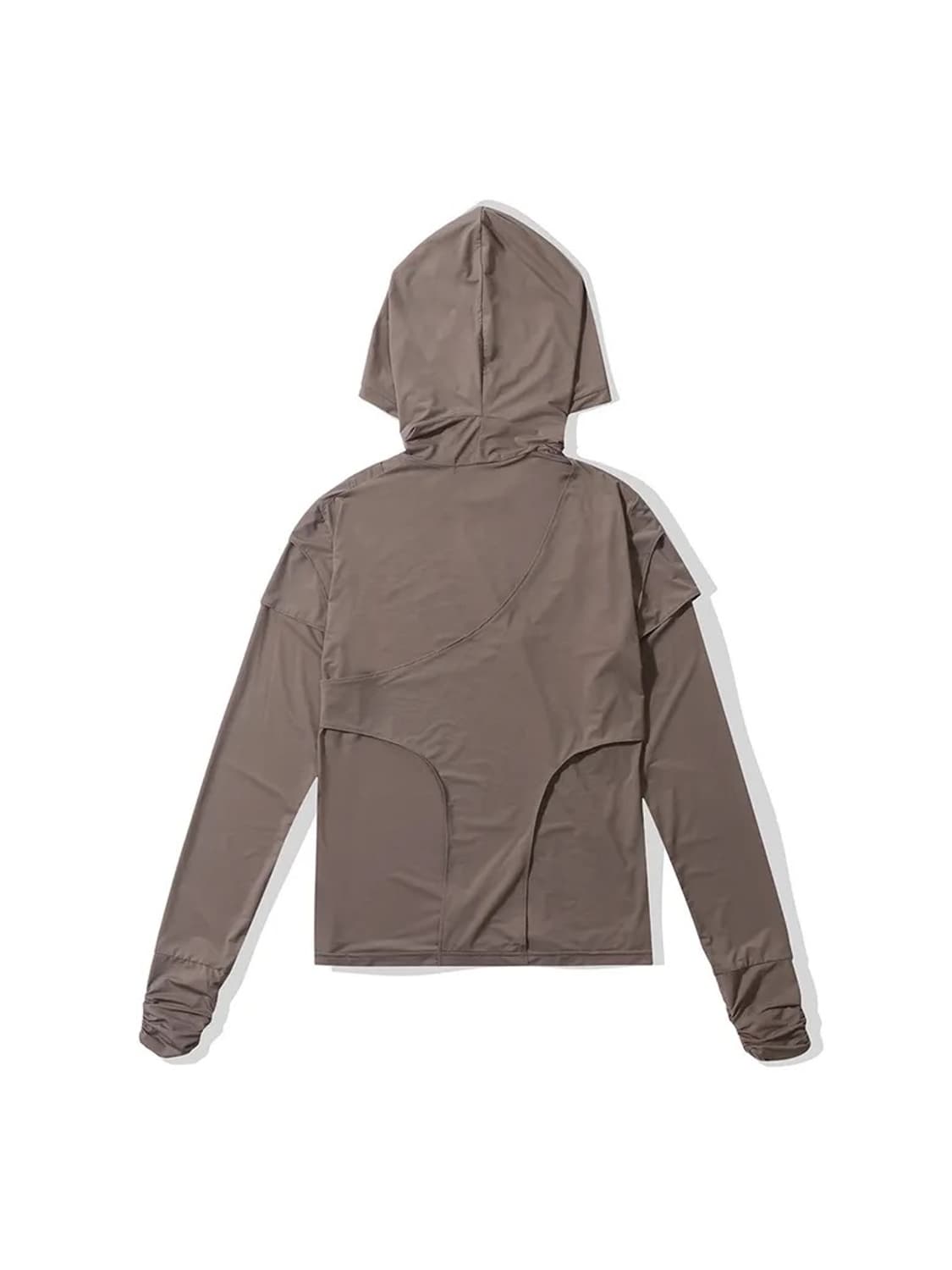 LEEY YEEL CUFFS SHIRRING LAYERED HOODED 상품이미지7