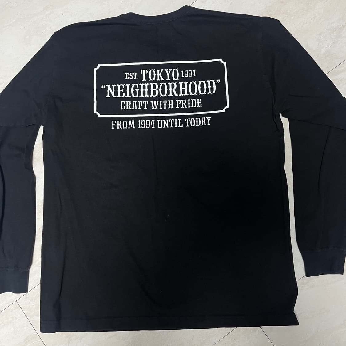 네이버후드 바쉴드 로고 롱슬리브 긴팔티 쭉티 L 상품이미지4