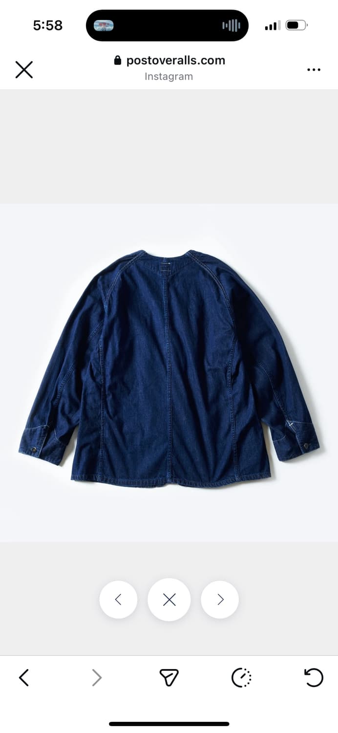 택포) 포스트오버롤즈 post45dv 8oz 데님 L사이즈 판매 상품이미지4