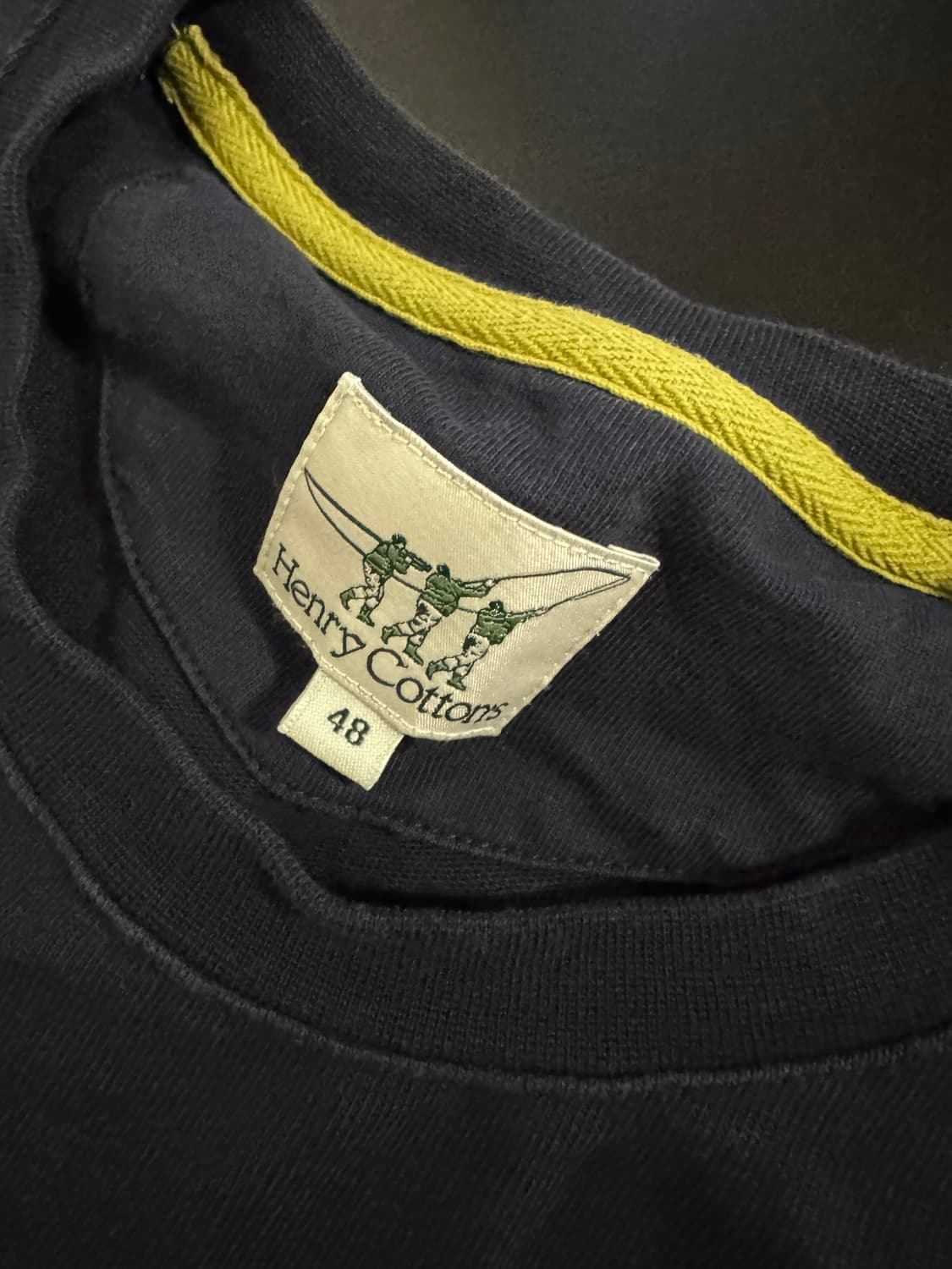 헨리코튼 23년도 원 포켓 반팔 티셔츠 L 네이비 상품이미지3