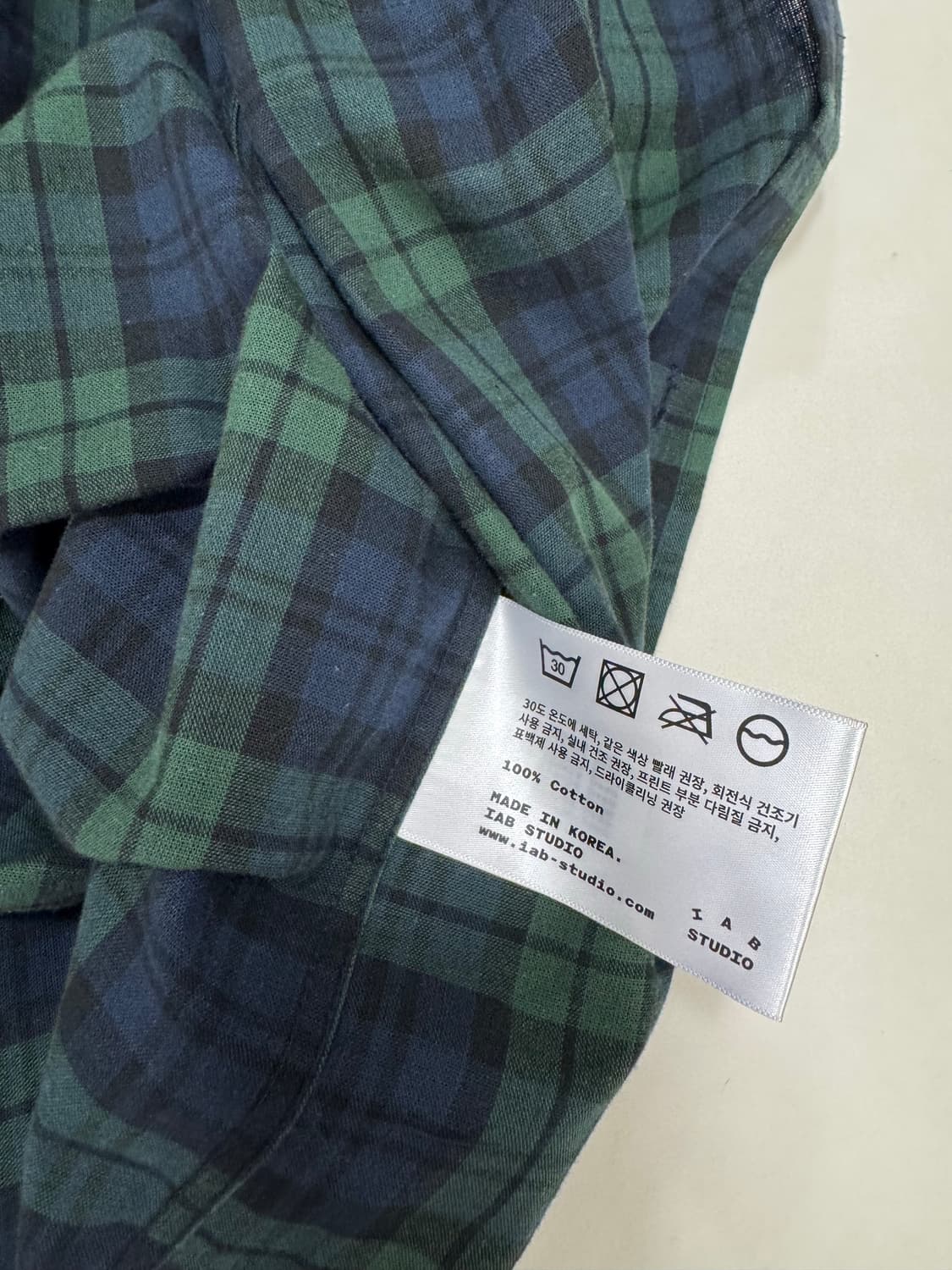 아이앱 타탄체크 셔츠 L사이즈 상품이미지4