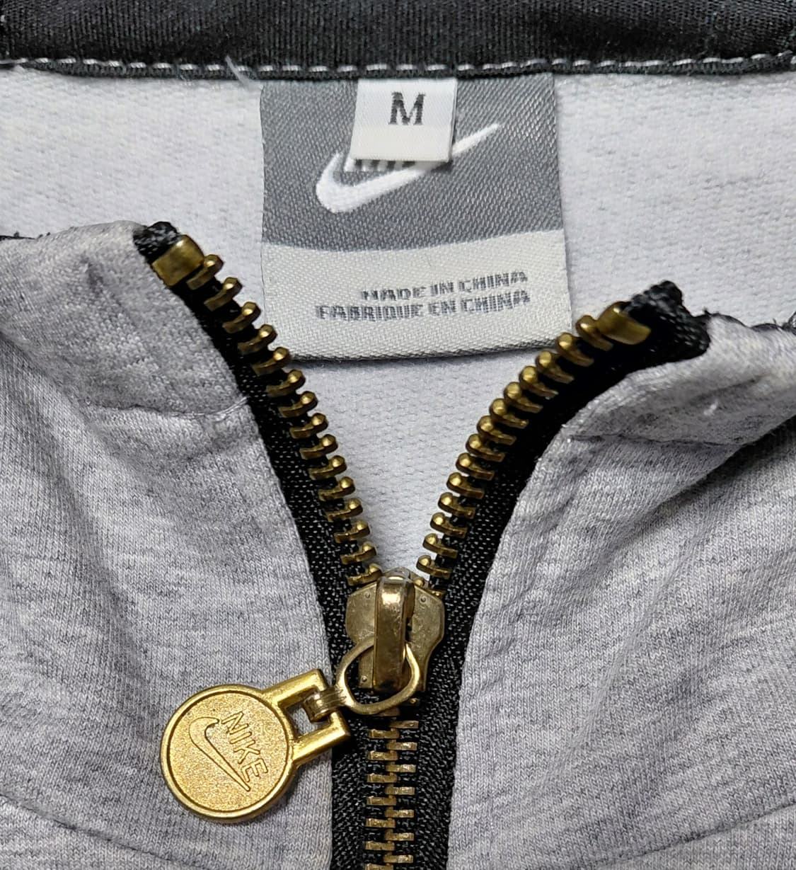 나이키 골드 지퍼 후드 집업 - 그레이 (M) 상품이미지4
