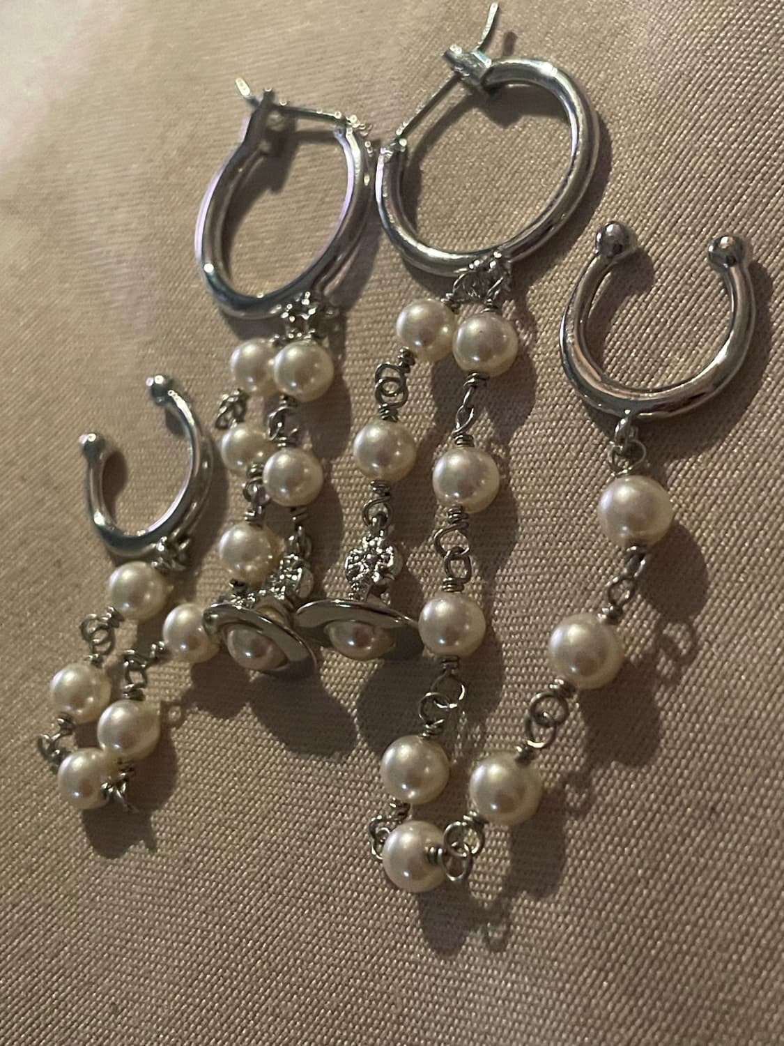 비비안웨스트우드 빈티지 레이어드 피어스 이어링 상품이미지6