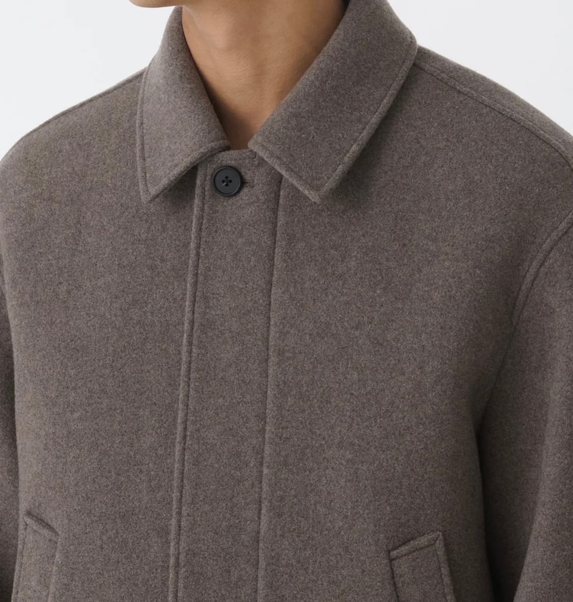 무탠다드 캐시미어 울 블렌드 미니멀 블루종 재킷  (100~105) 상품이미지2