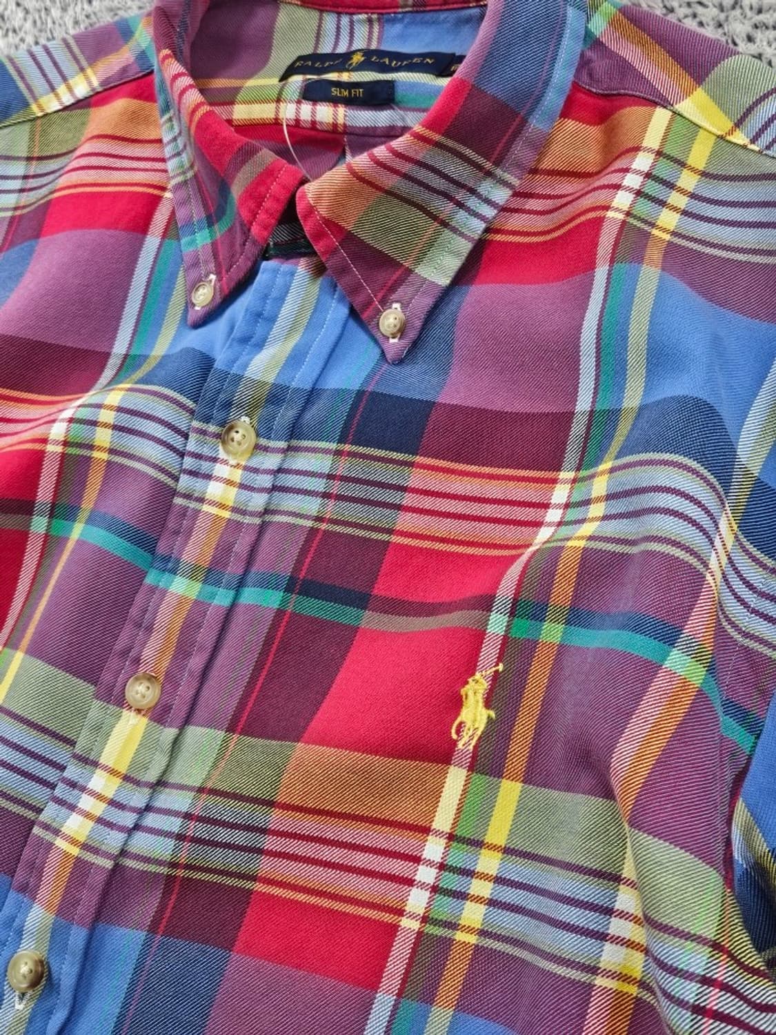 폴로랄프로렌 슬림핏 마드라스 체크 셔츠 ( L ) / 11609 상품이미지7