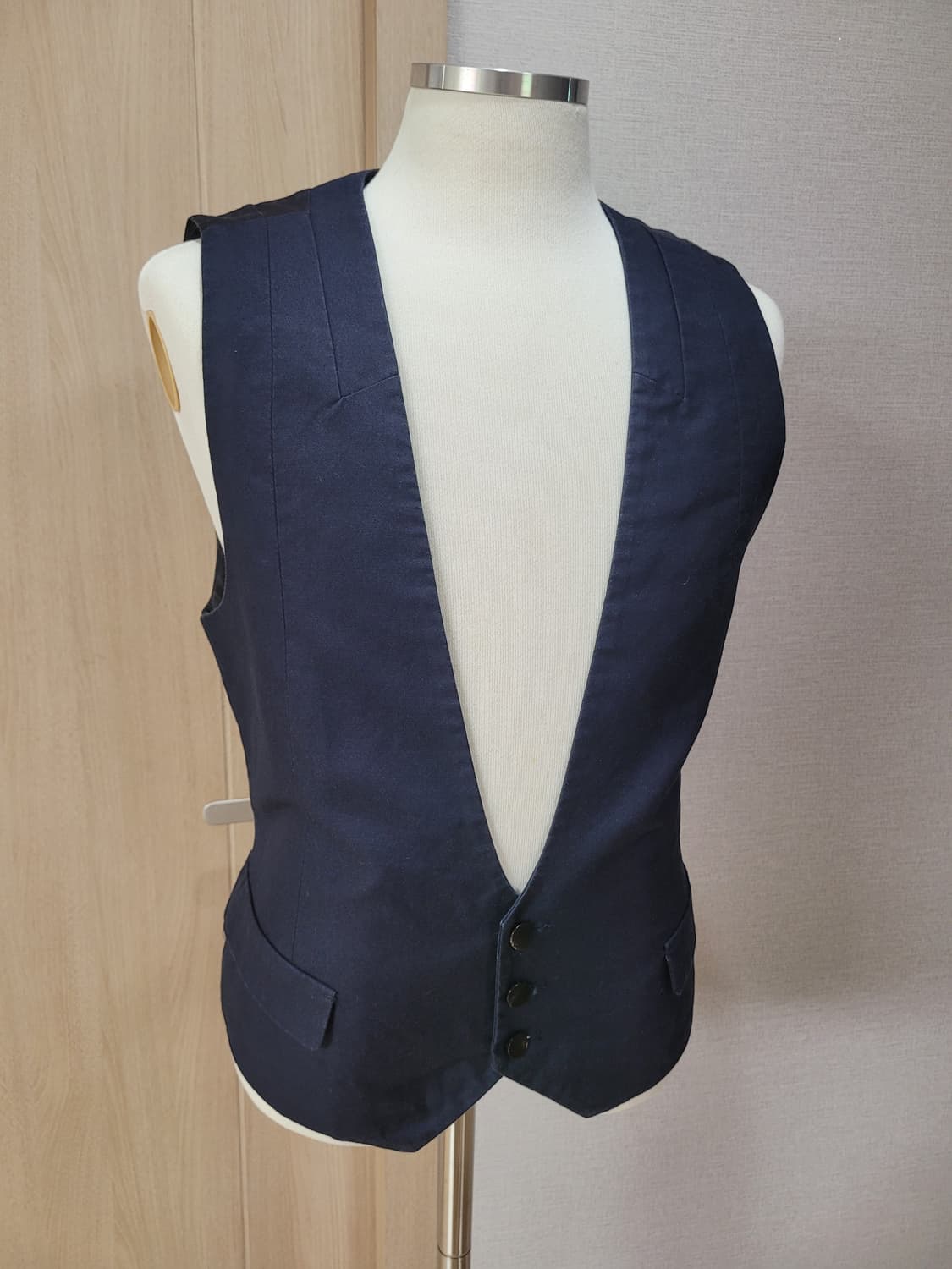 테이트 TATE 남자 3버튼 조끼 100 다크네이비 상품이미지1