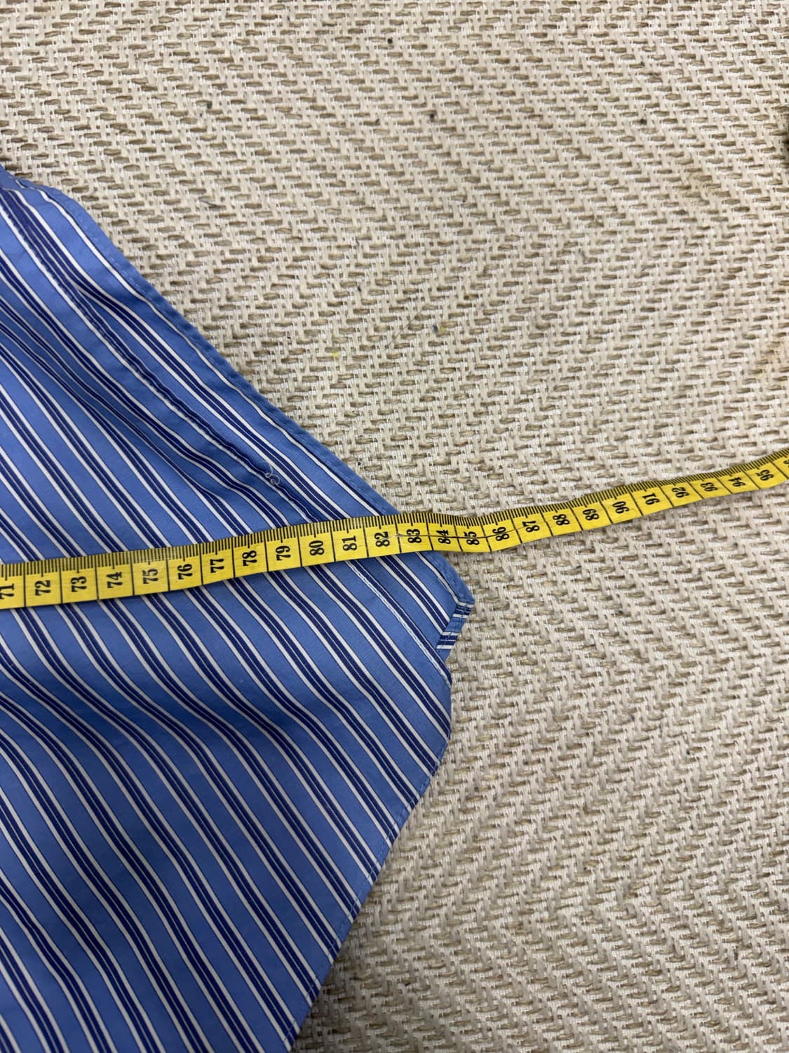 정품) 마쥬 블루 스트라이프 롱 스커트 38 상품이미지9