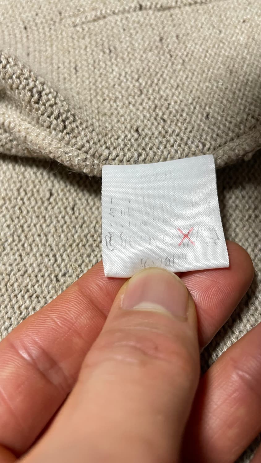 JPN 90s일본 빈티지 모리걸 코지 베이지 크로셰 포켓 핸드니트 베스트 상품이미지10