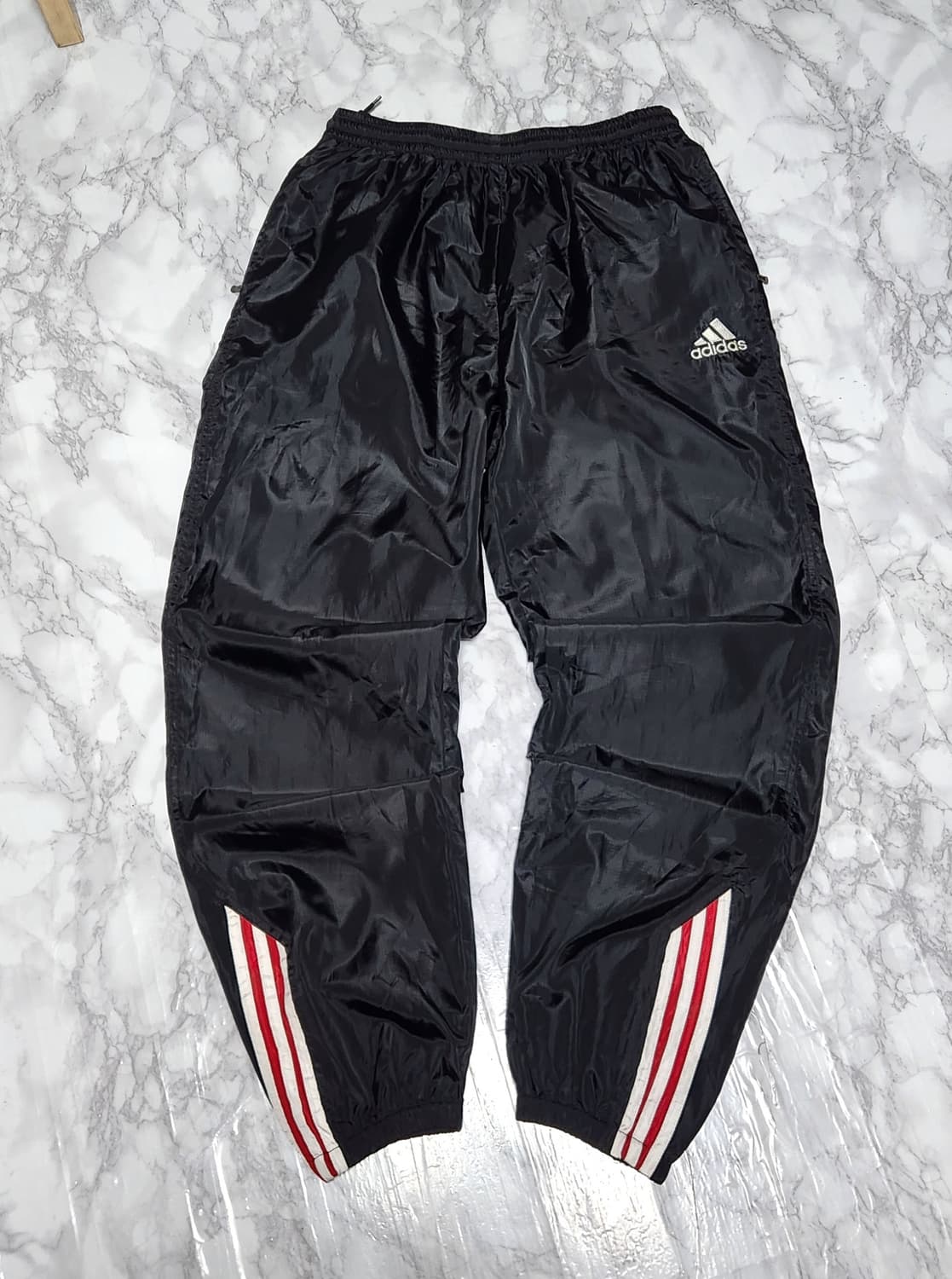 아디다스 삼선 벌룬 블랙 트랙팬츠 바람막이 조거 바지 상품이미지1