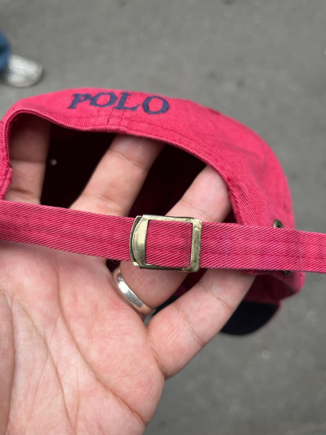 1990s Polo Ralph Lauren Red Faded Cap 상품이미지4