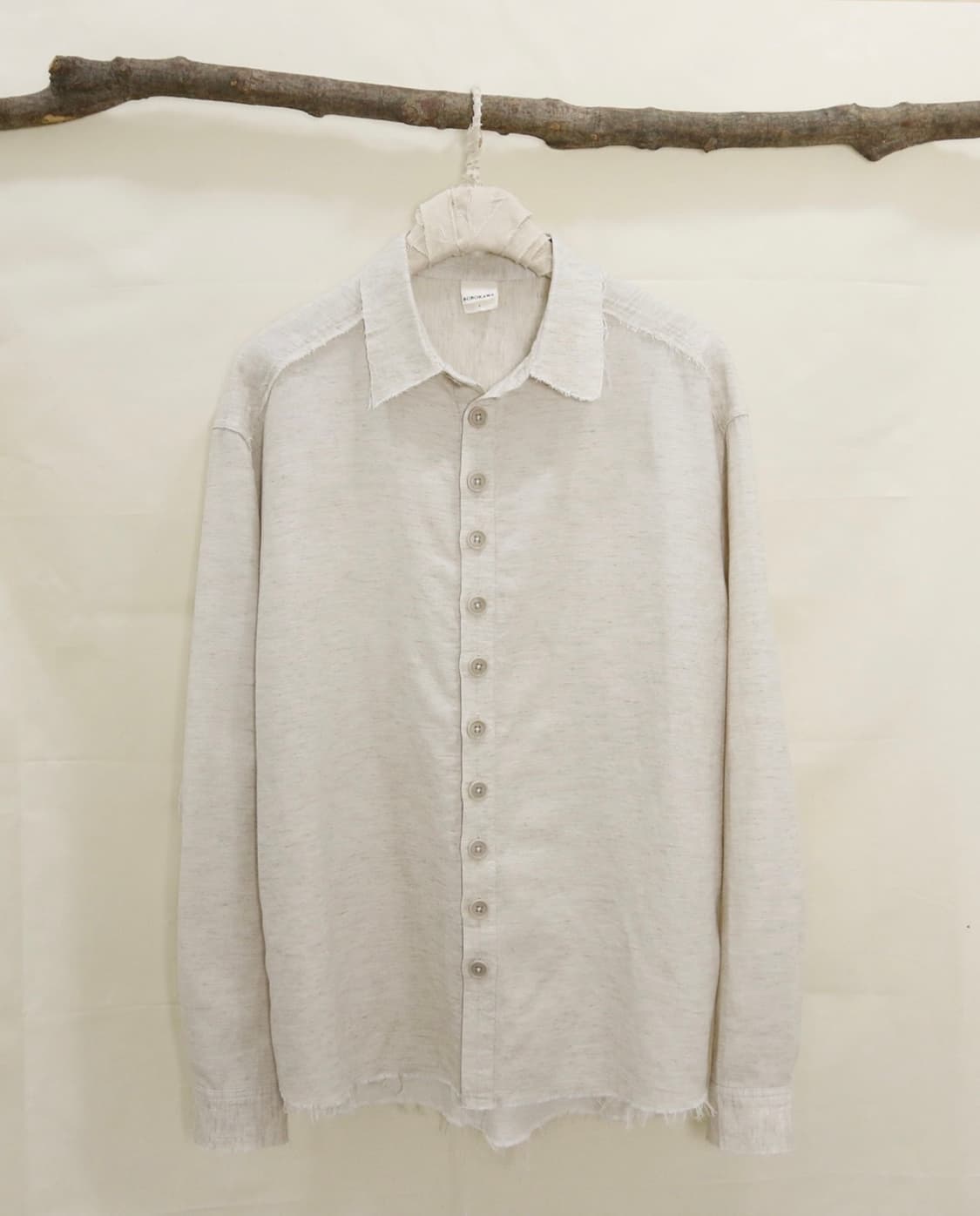 AUROKA Frayed Natural Fade Shirt_Natural 상품이미지1
