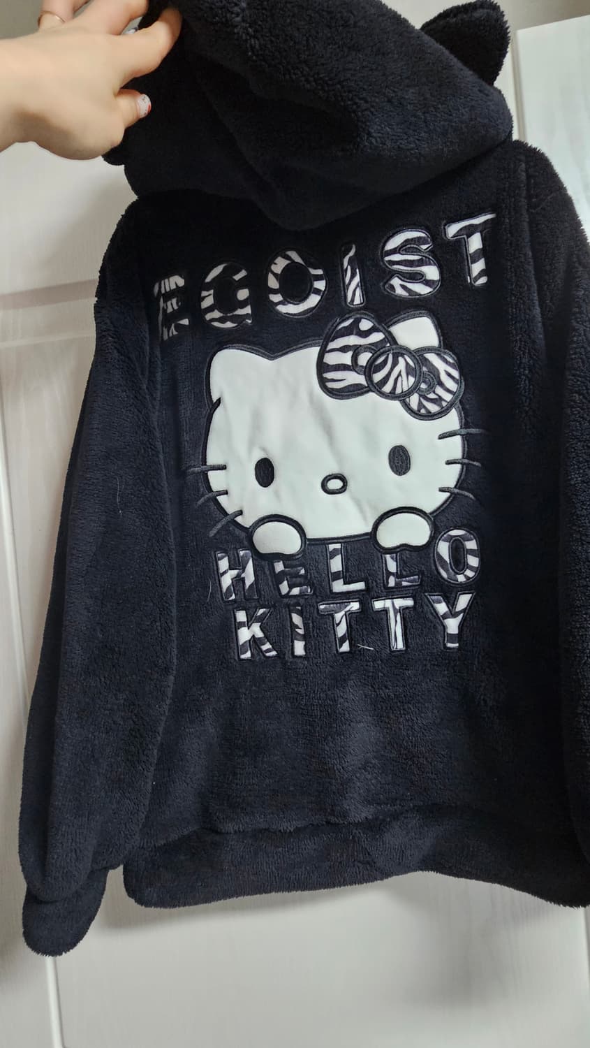 돈키호테 키티 후드집업 셋업 L사이즈 블랙 상품이미지2