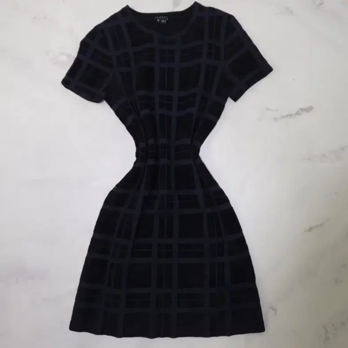 띠어리 체크 패턴 원피스 P/TP 상품이미지5