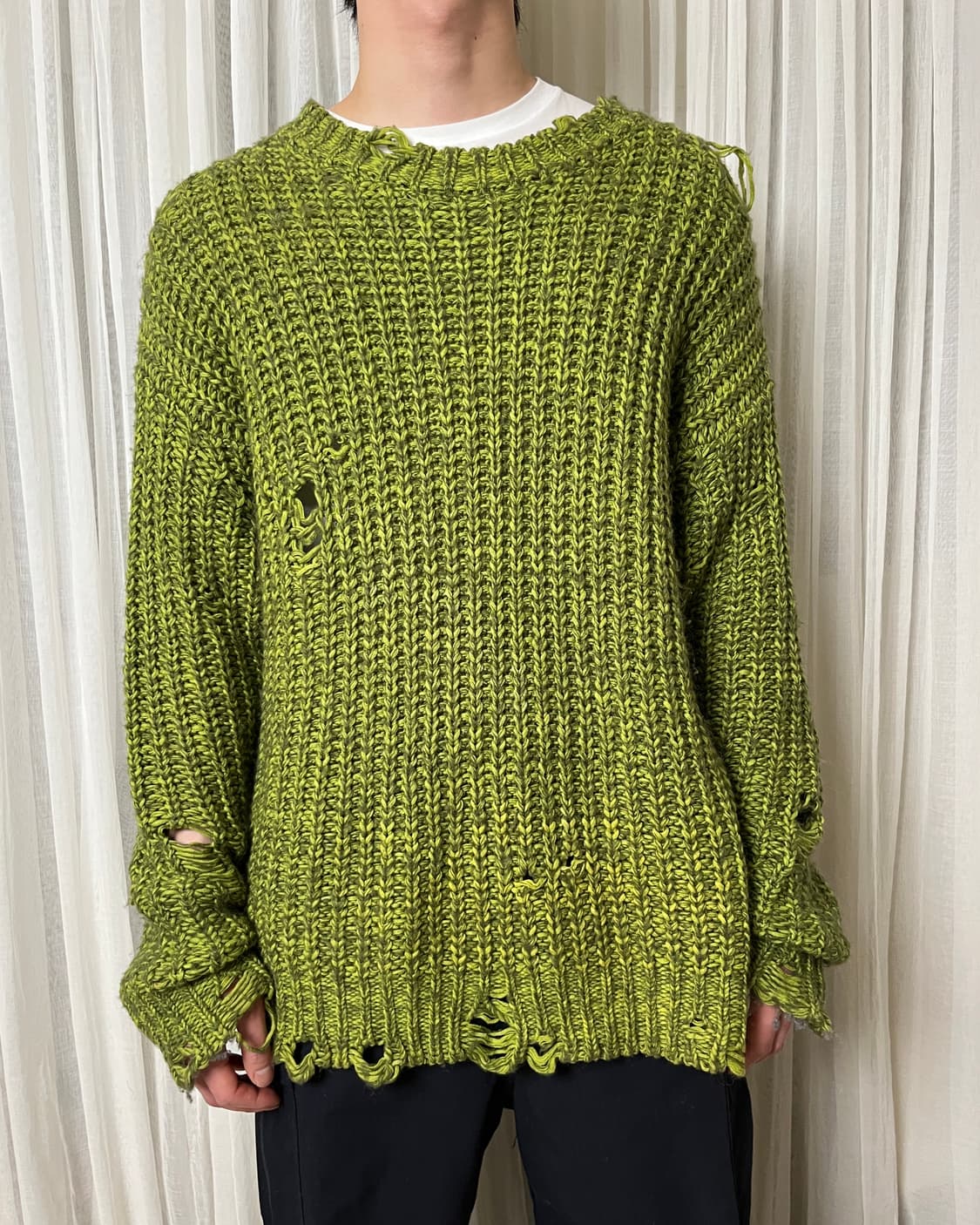 카미야 데미지 니트 kamiya distressed knit 상품이미지9