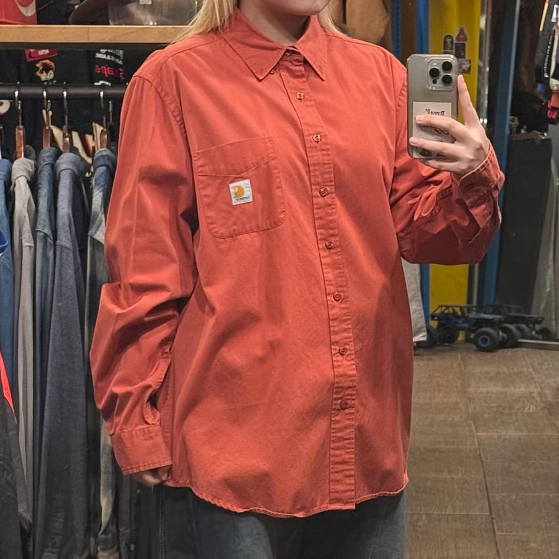 [HI] 칼하트 긴팔셔츠 오렌지  상품이미지3