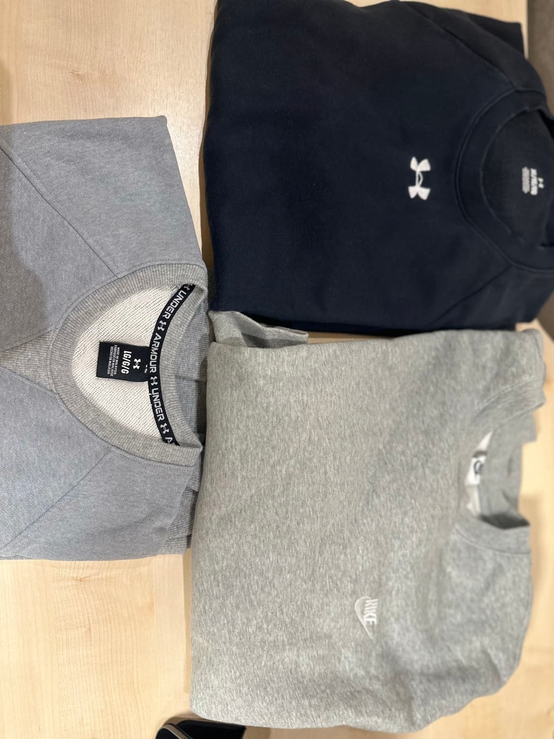 언더아머, 나이키 맨투맨 티셔츠 3벌 세트 상품이미지1