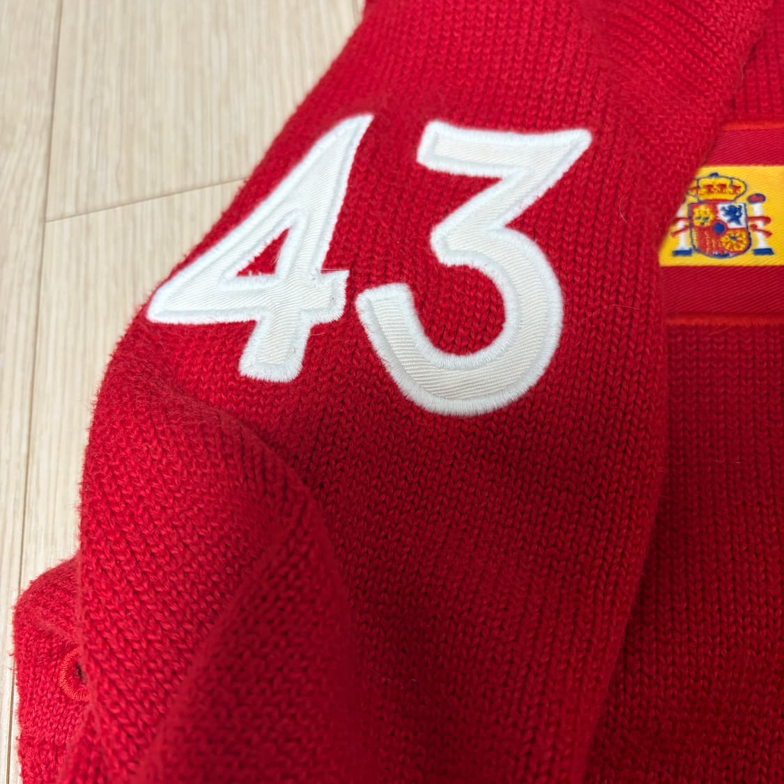 폴로 랄프로렌 에스파냐 화이트 빅포니 딥레드 투웨이 니트집업 상품이미지3