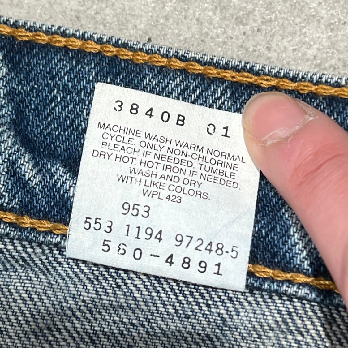 usa 리바이스 560 오렌지탭 데님팬츠 s10144 상품이미지7