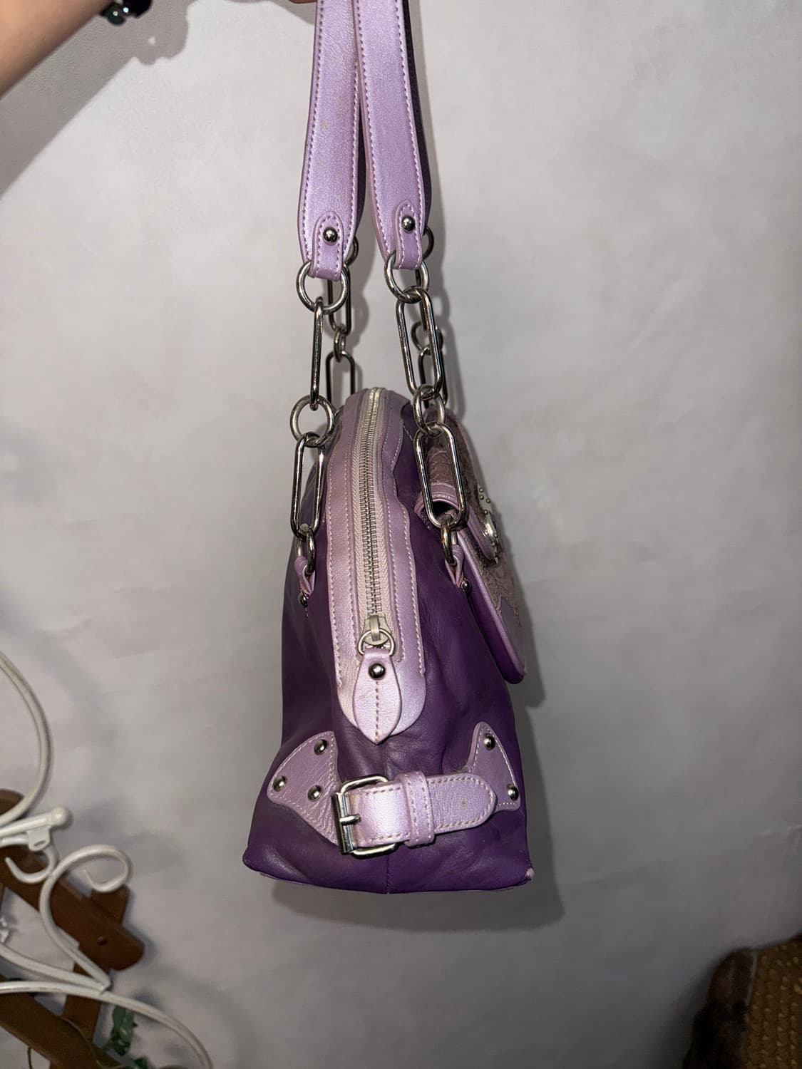 Purple python half buckle chain 숄더백 상품이미지3