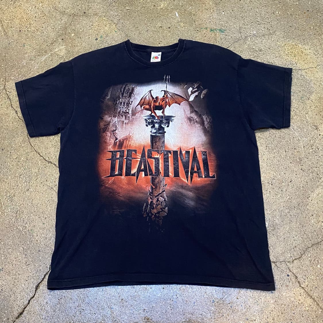 미국 빈티지 레어 비스티벌 BEASTIVAL 공식투어티 락티셔츠 반팔티 상품이미지2