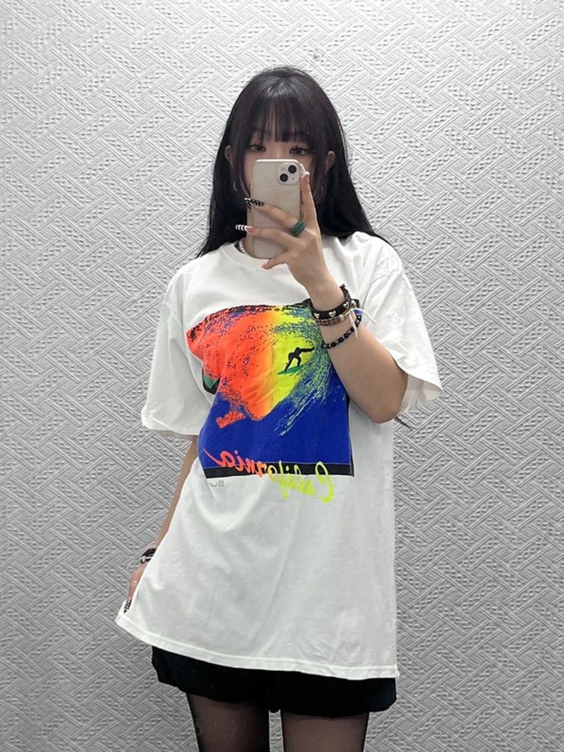 헤인즈 빈티지 스트릿 펑크 서퍼 프린팅 반팔티 XL C10635 상품이미지1