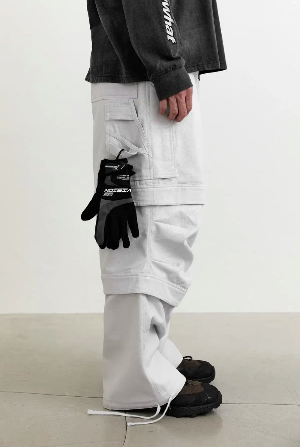 [L] 파아카이브 파프롬왓 레이어드 카고 팬츠 화이트 상품이미지5