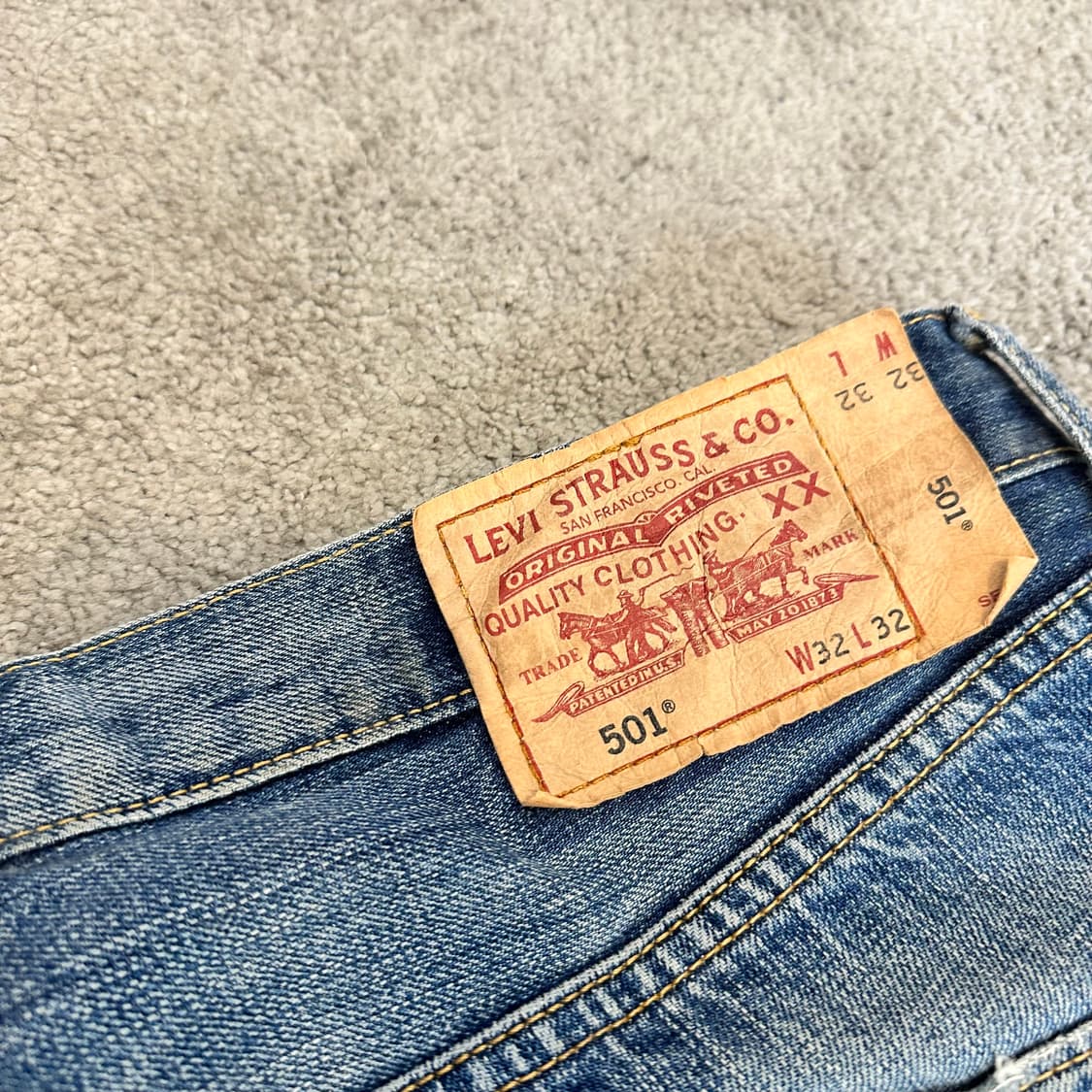 리바이스501 오리지널 워싱 데님 팬츠(32) 상품이미지9