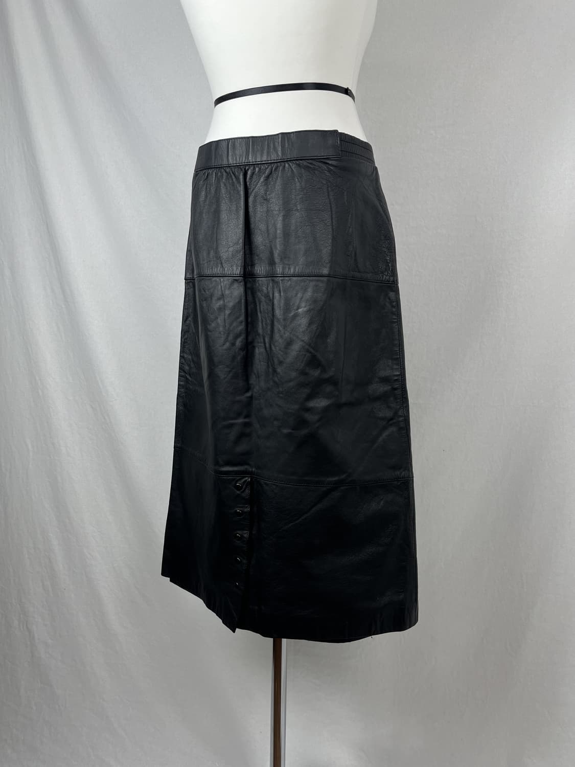 Vintage 소가죽 미디 스커트  상품이미지1