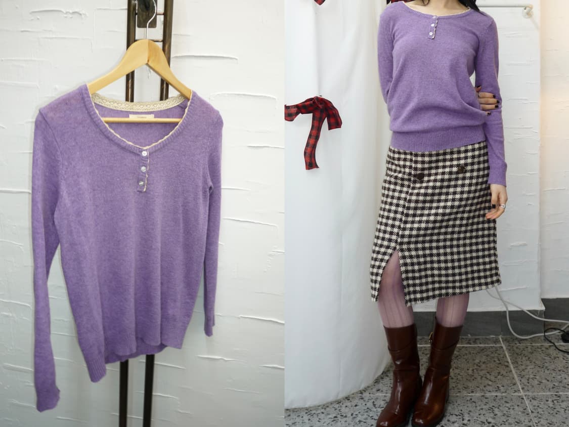 Light purple inner knit 상품이미지1